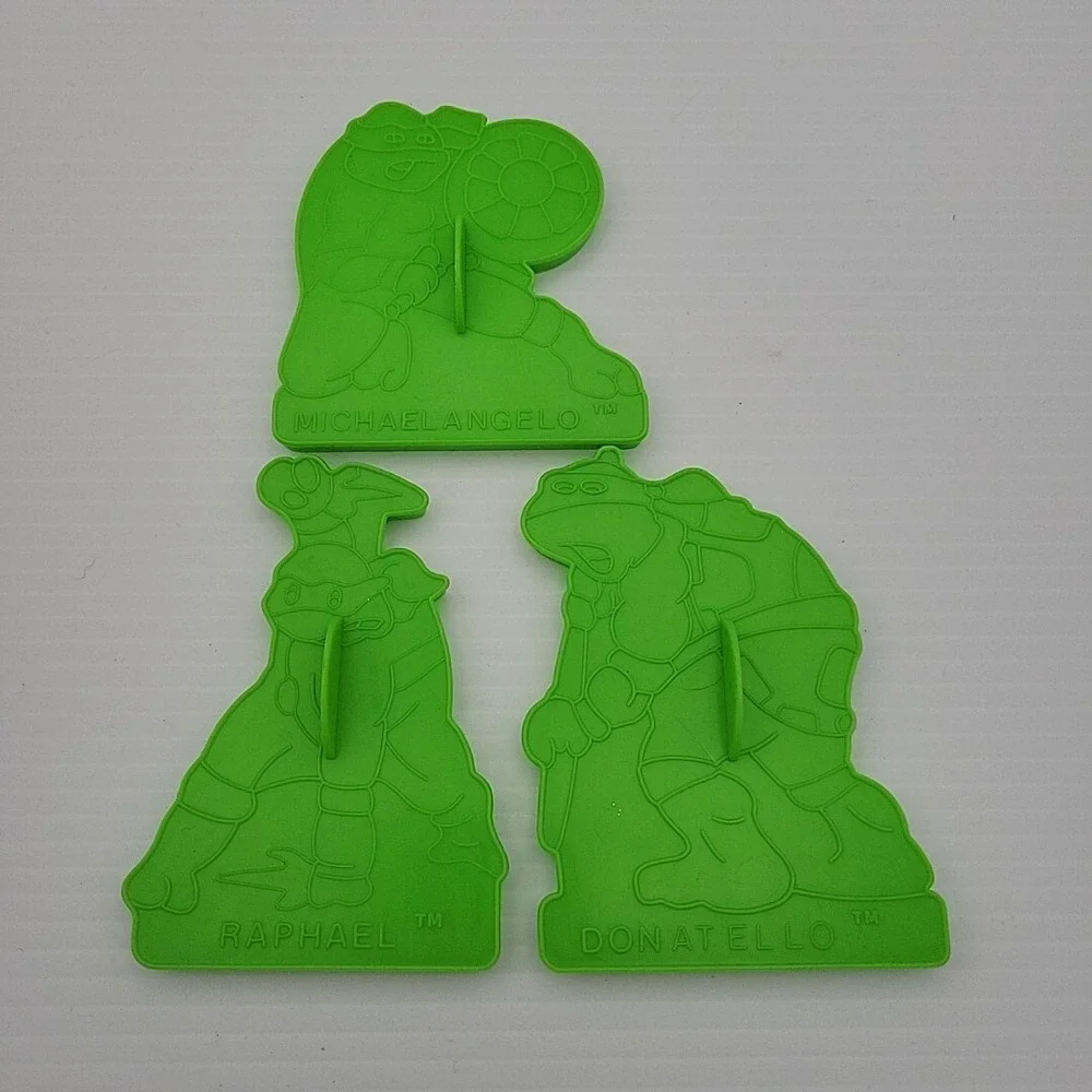 Teenage Mutant Ninja Turtles TMNT Cookie Cutters Wilton‎ 1990 Vintage Set of 3